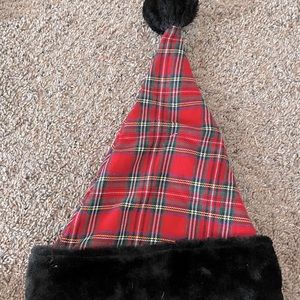 christmas hat, red plaid